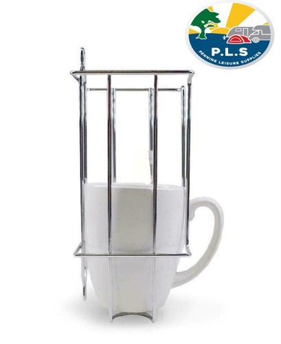 Chrome wire mug cup holder - chrome,