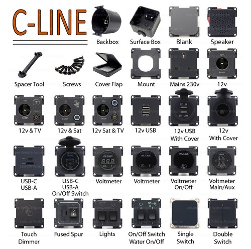Line mains usb sockets - &,